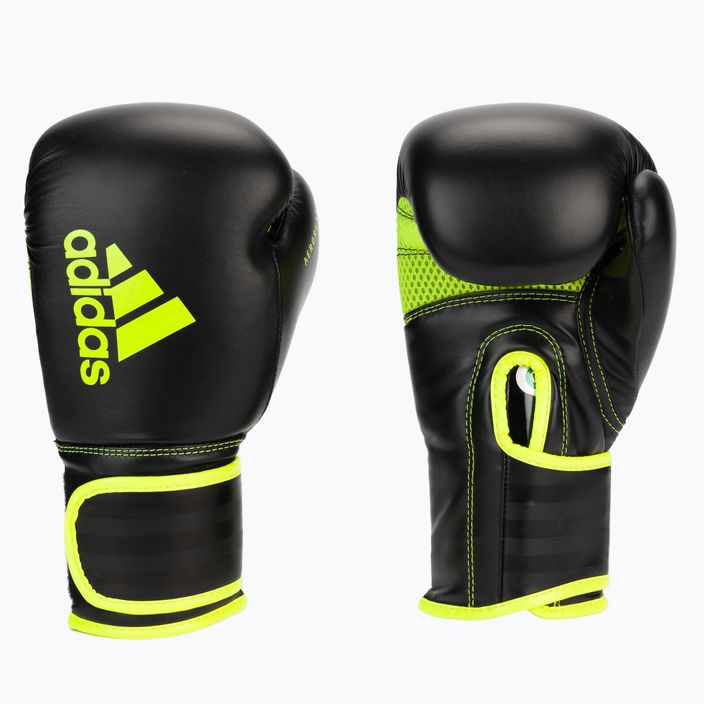 Rękawice bokserskie adidas Hybrid 80 czarno-żółte ADIH80 3
