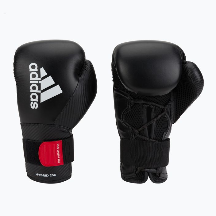 Rękawice bokserskie adidas Hybrid 250 Duo Lace czarne ADIH250TG 3