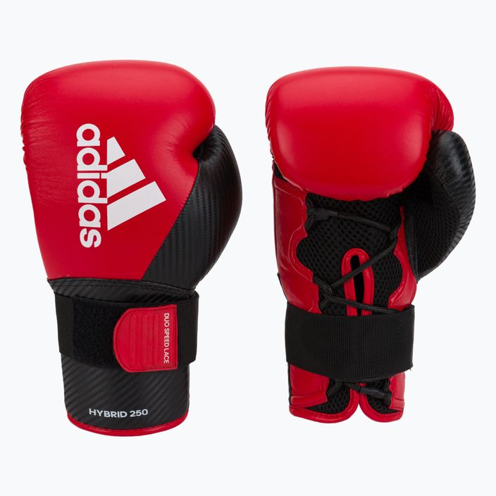 Rękawice bokserskie adidas Hybrid 250 Duo Lace czerwone ADIH250TG 3