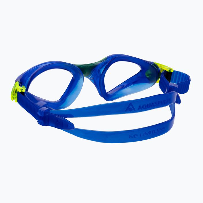Okulary do pływania dziecięce Aquasphere Kayenne 2022 blue/yellow/clear 4