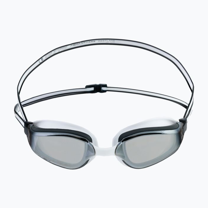 Okulary do pływania Aquasphere Fastlane 2022 white/grey/mirror silver 2