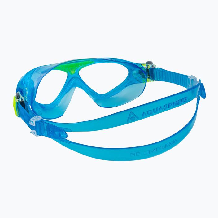 Maska do pływania dziecięca Aquasphere Vista turquoise/yellow/clear 4