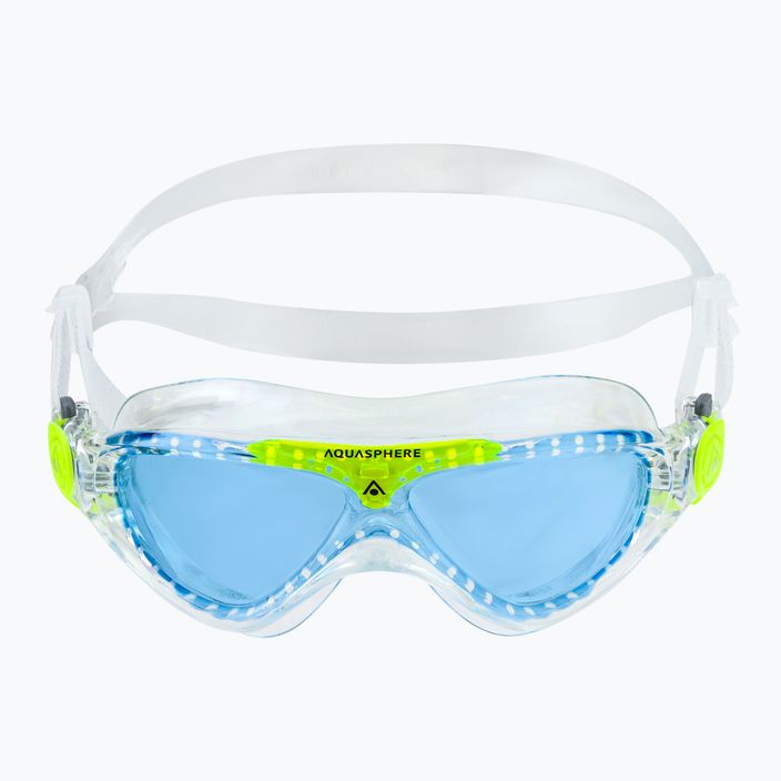 Maska do pływania dziecięca Aquasphere Vista transparent/bright green/blue MS5080031LB 2