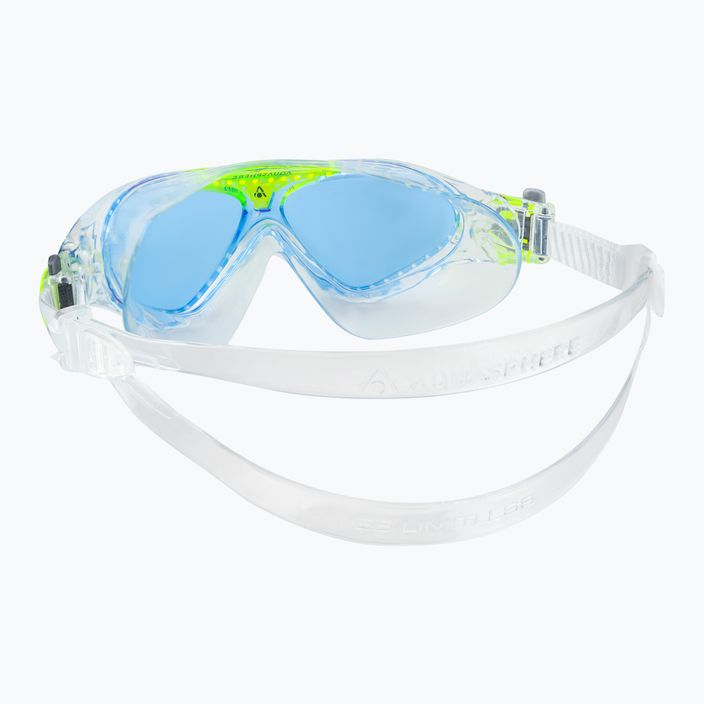 Maska do pływania dziecięca Aquasphere Vista transparent/bright green/blue MS5080031LB 4