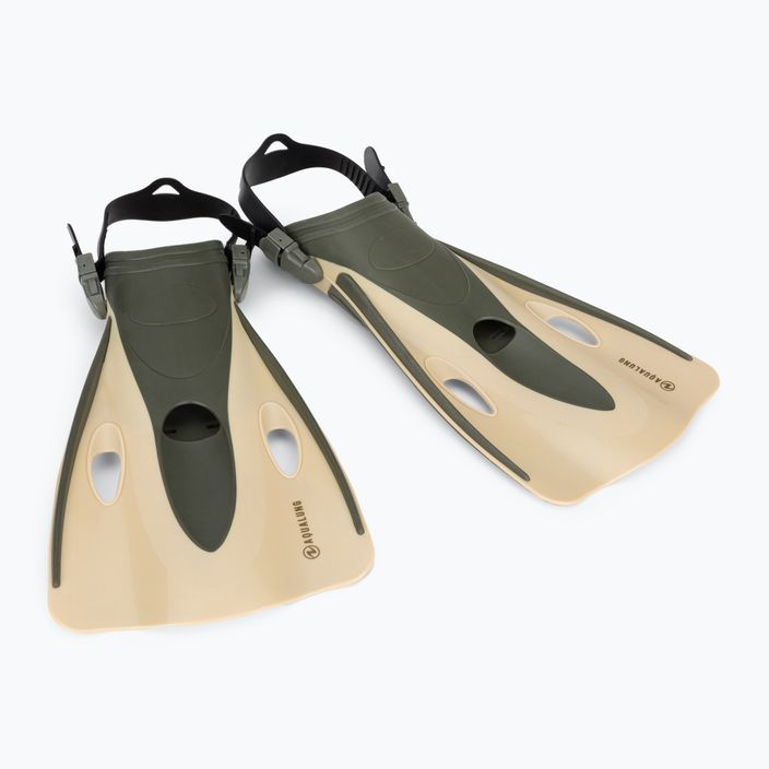 Zestaw do snorkelingu Aqualung Nabul Set beige/dark green 10