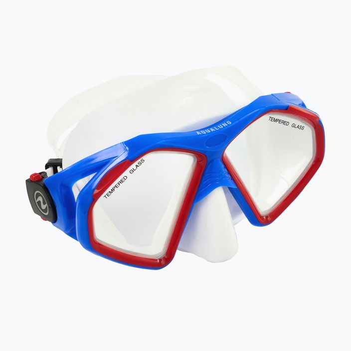 Zestaw do snorkelingu Aqualung Hawkeye Combo white/blue/red 10