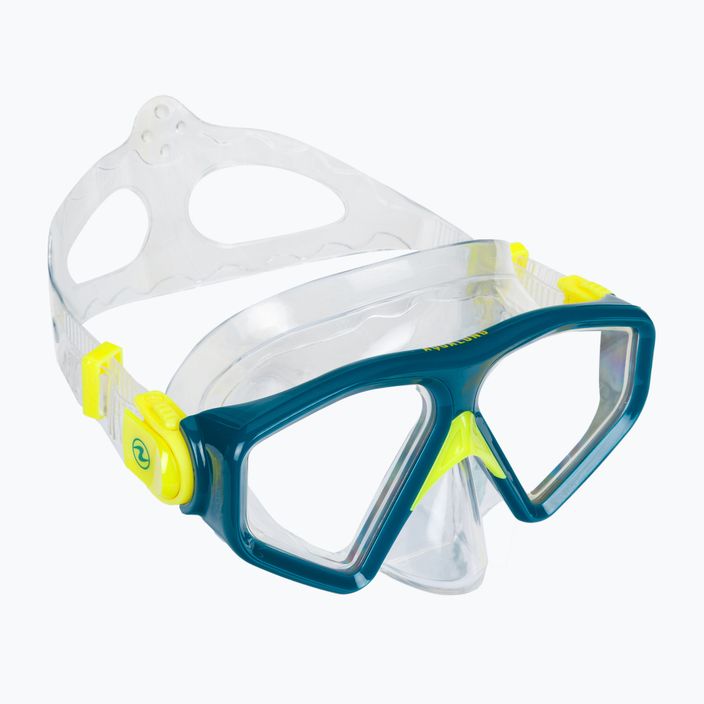 Zestaw do snorkelingu Aqualung Saturn Combo transparent/blue 2