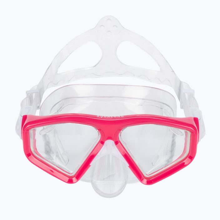 Zestaw do snorkelingu Aqualung Saturn Combo transparent/pink 2