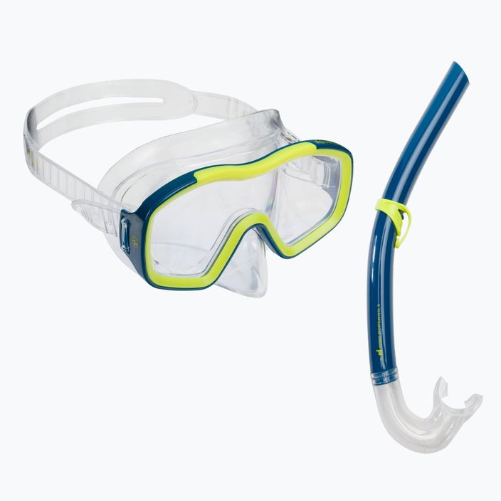 Zestaw do snorkelingu dziecięcy Aqualung Raccon Combo transparent/blue/yellow