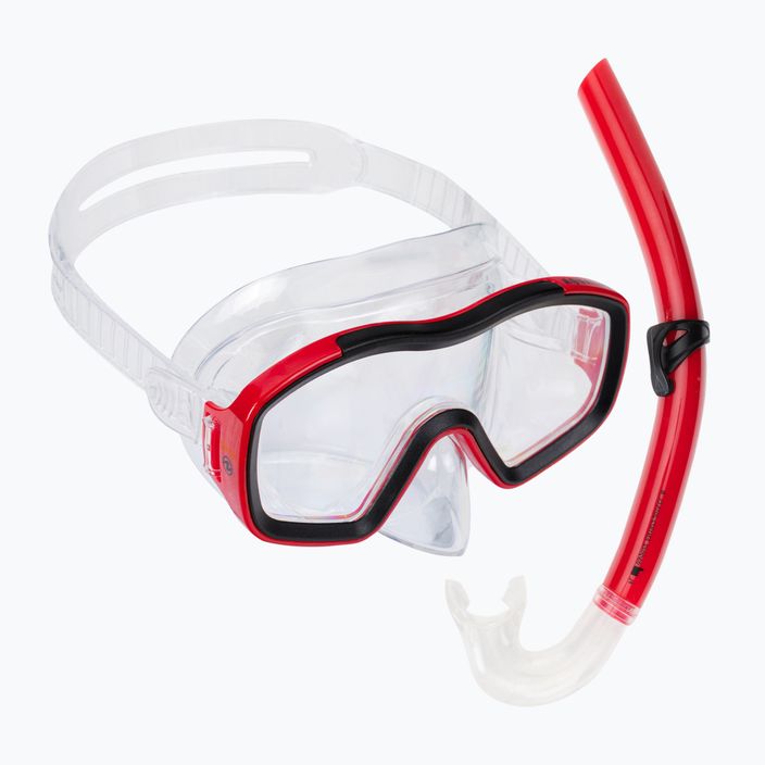Zestaw do snorkelingu dziecięcy Aqualung Raccon Combo transparent/red/black