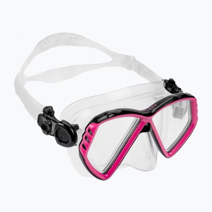 Maska do snorkelingu juniorska Aqualung Cub transparent/pink
