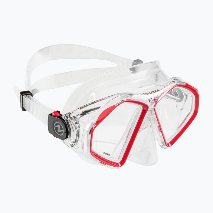 Maska do snorkelingu Aqualung Hawkeye transparent/red