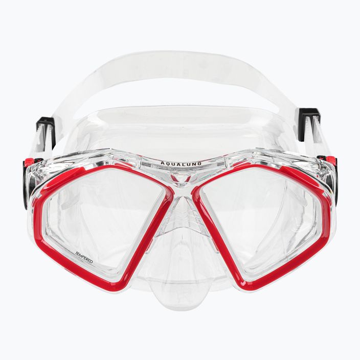 Maska do snorkelingu Aqualung Hawkeye transparent/red 2