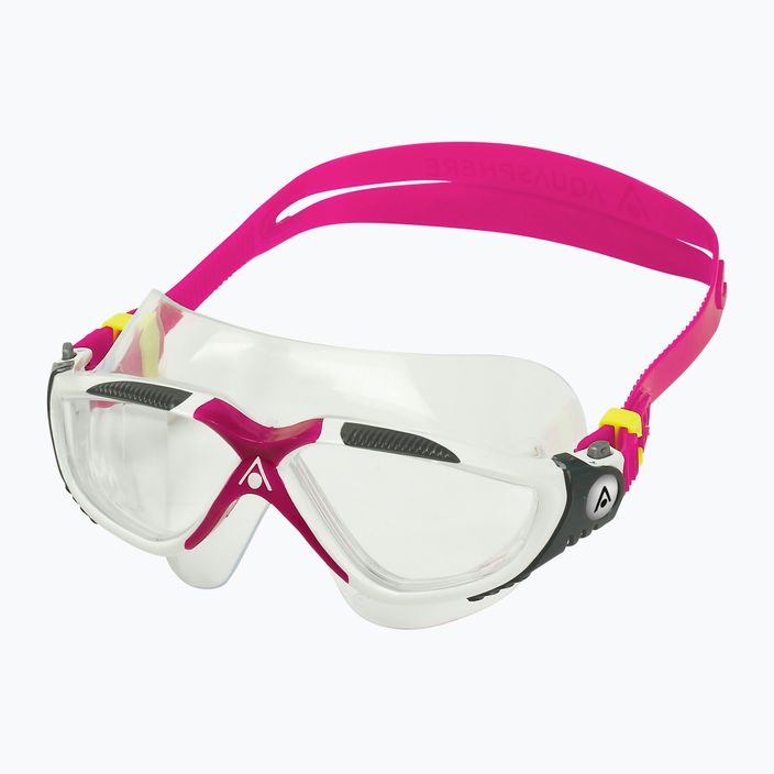 Maska do pływania Aquasphere Vista white/raspberry/lenses clear 2