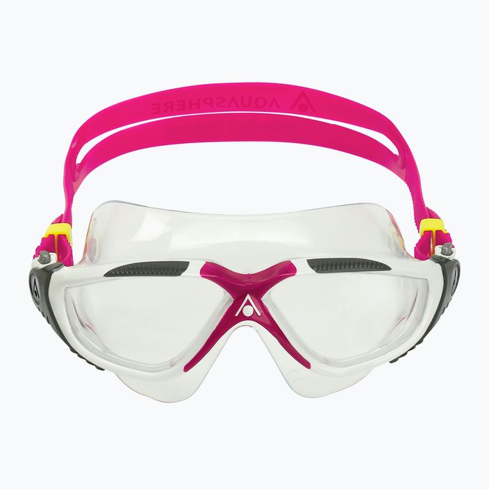 Maska do pływania Aquasphere Vista white/raspberry/lenses clear 3