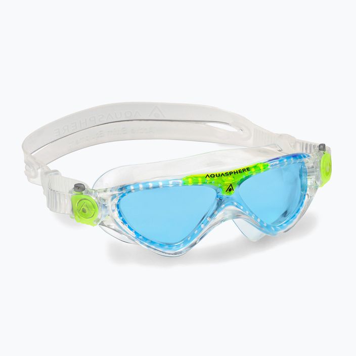 Maska do pływania dziecięca Aquasphere Vista transparent/bright green/blue MS5630031LB 6