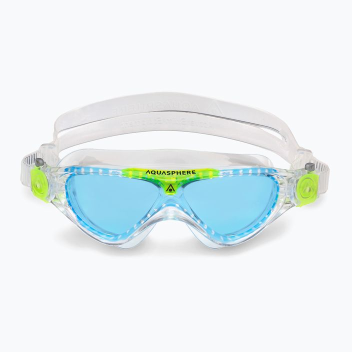 Maska do pływania dziecięca Aquasphere Vista transparent/bright green/blue MS5630031LB 7