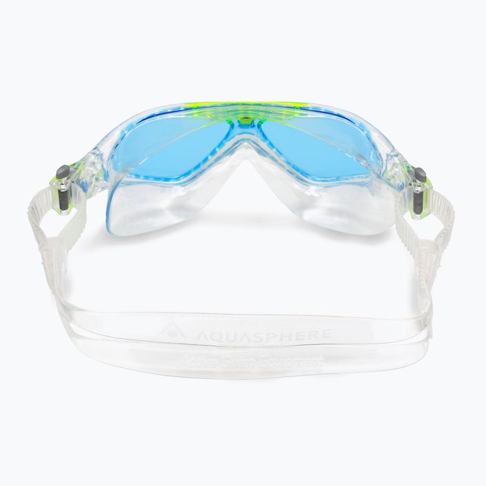 Maska do pływania dziecięca Aquasphere Vista transparent/bright green/blue MS5630031LB 8