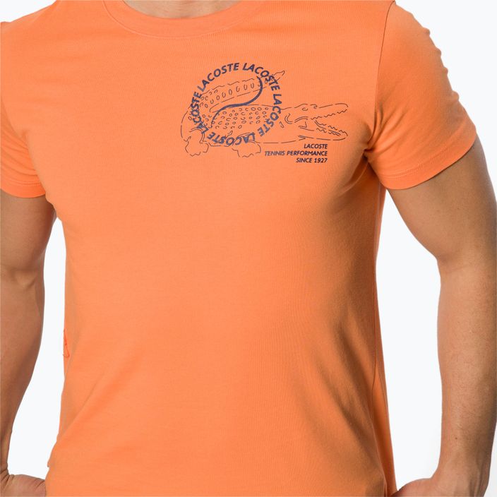 Koszulka męska Lacoste Turtle Neck mandarin tree orange/navy 4