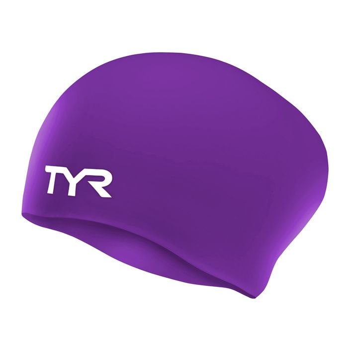 Czepek pływacki TYR Long Hair Wrinkle Free Silicone purple 2