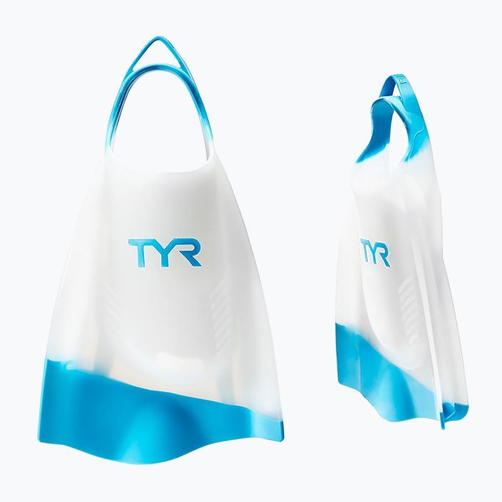 Płetwy do pływania TYR Hydroblade white/blue 5