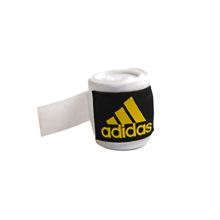 Bandaże bokserskie adidas 255 cm white/yellow 2