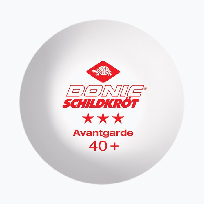 Piłeczki do tenisa stołowego Donic-Schildkröt 3-Star Avantgarde Poly 40+ 6 szt. white/orange 2