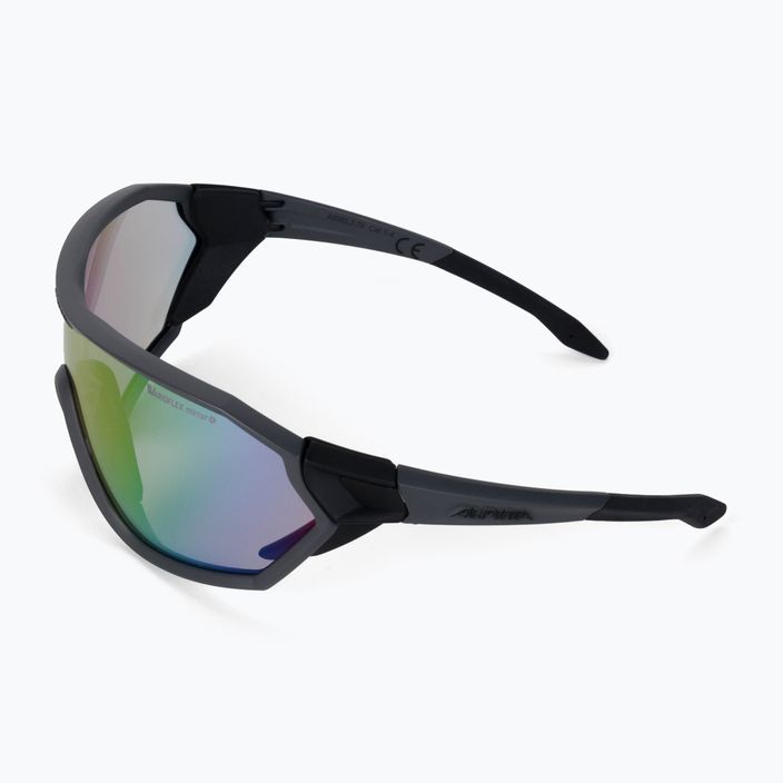 Okulary rowerowe Alpina S-Way VM coal matt-black/rainbow mirror A8585229 4
