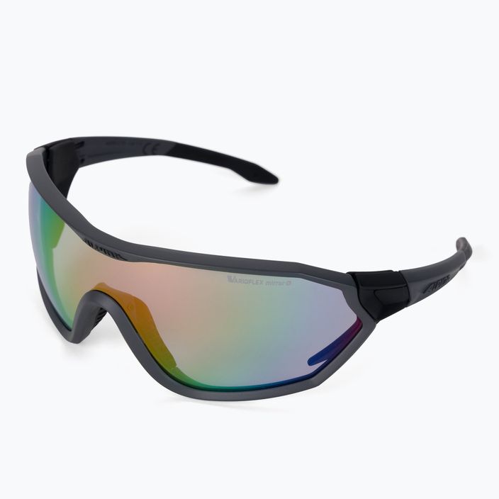 Okulary przeciwsłoneczne Alpina S-Way VM coal matt black/rainbow mirror 5