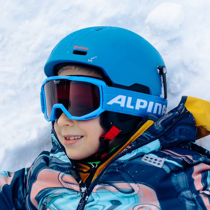 Gogle narciarskie dziecięce Alpina Piney blue matt/orange 8