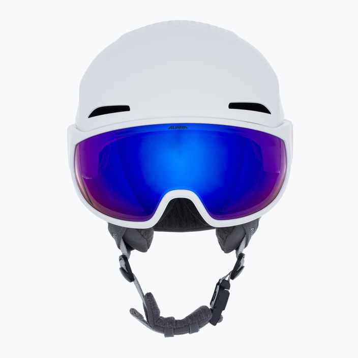 Kask narciarski Alpina Alto Q-Lite white matt/blue revo 2