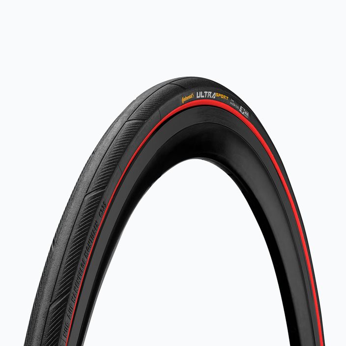 Opona rowerowa Continental Ultra Sport III czarna/czerwona