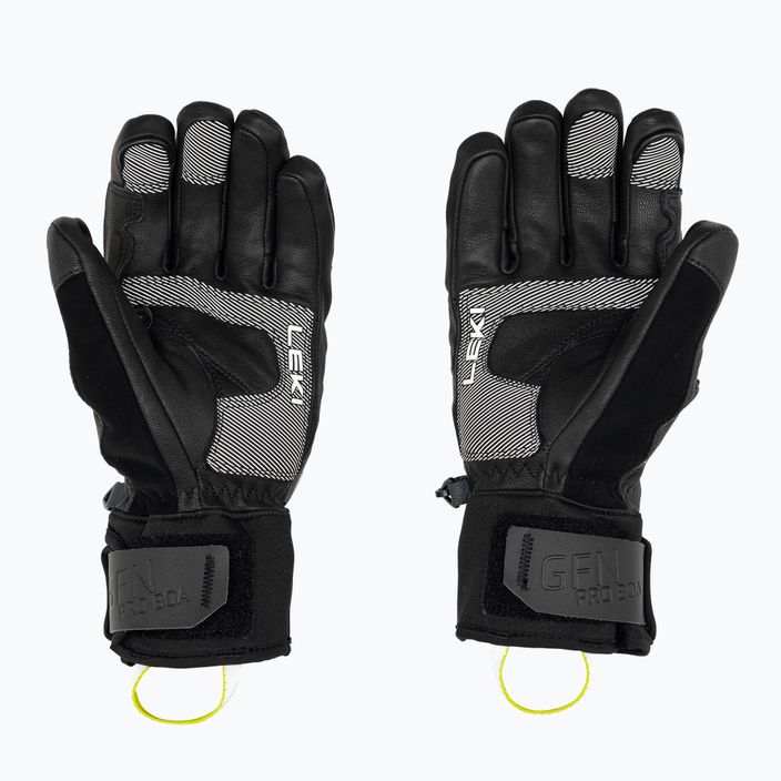 Rękawice narciarskie męskie LEKI Griffin Tune 3D Boa black/graphite/ice lemon 2