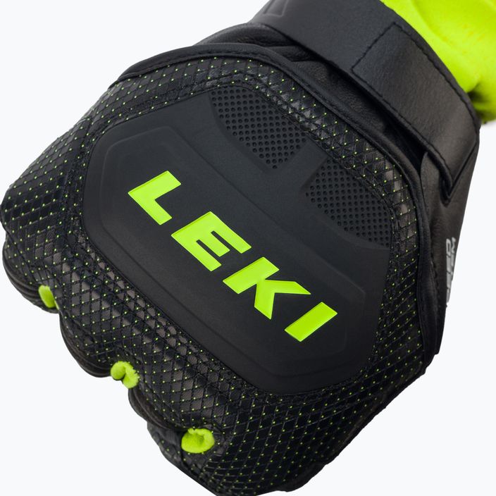 Rękawice narciarskie męskie LEKI Worldcup Race Flex S Speed System czarno-zielone 649802301080 4