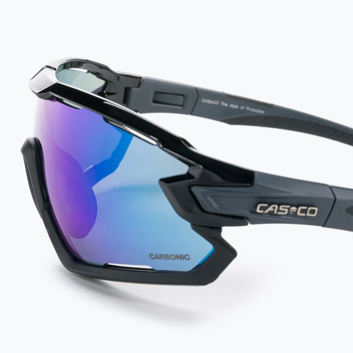 Okulary przeciwsłoneczne CASCO SX-34 Carbonic black/blue mirror 4
