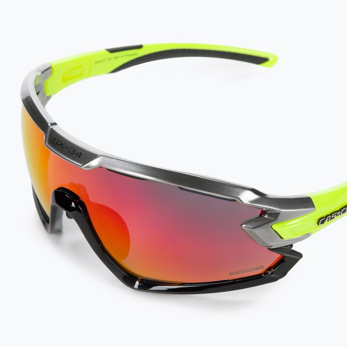 Okulary przeciwsłoneczne CASCO SX-34 Carbonic black/neon yellow 3