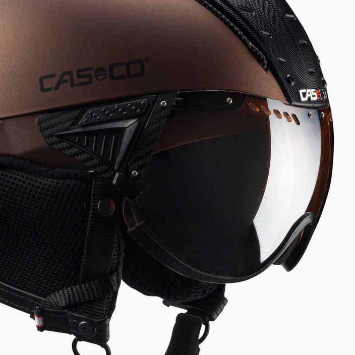 Kask narciarski CASCO SP-2 Carbonic Visor brown 6