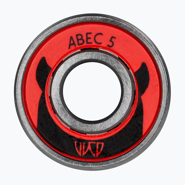 Łożyska WICKED ABEC 5 8 szt. silver/red/black