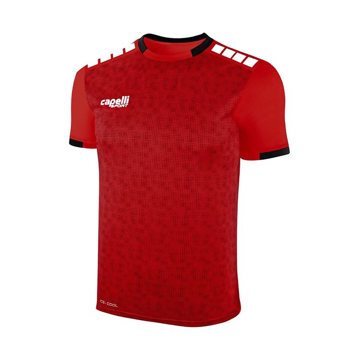 Koszulka piłkarska dziecięca Capelli Cs III Block Youth red/black 2