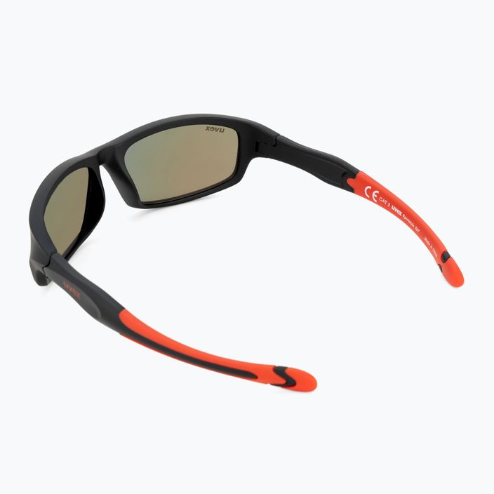 Okulary przeciwsłoneczne dziecięce UVEX Sportstyle 507 black mat red/mirror red 2