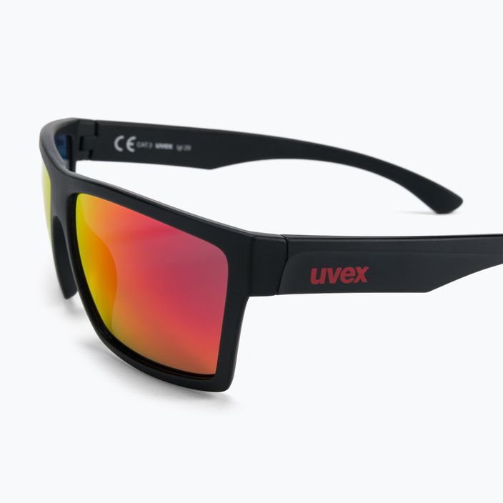 Okulary przeciwsłoneczne UVEX Lgl 29 black mat/mirror red 4