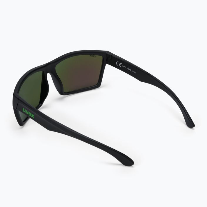 Okulary przeciwsłoneczne UVEX Lgl 29 black mat/mirror green 2