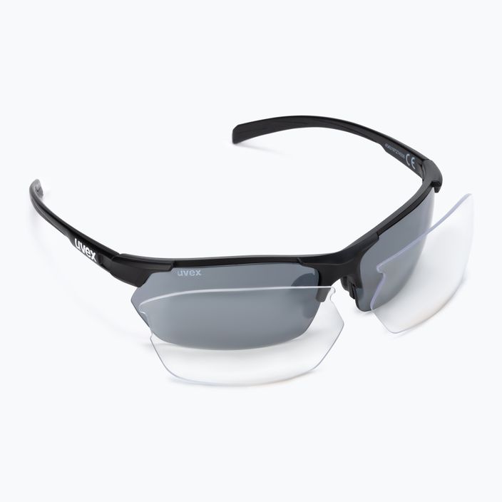 Okulary przeciwsłoneczne UVEX Sportstyle 114 Set black mat/litemirror silver/litemiror orange/clear 7
