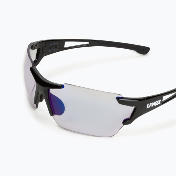 Okulary przeciwsłoneczne UVEX Sportstyle 803 Race V black/variomatic litemirror blue 5