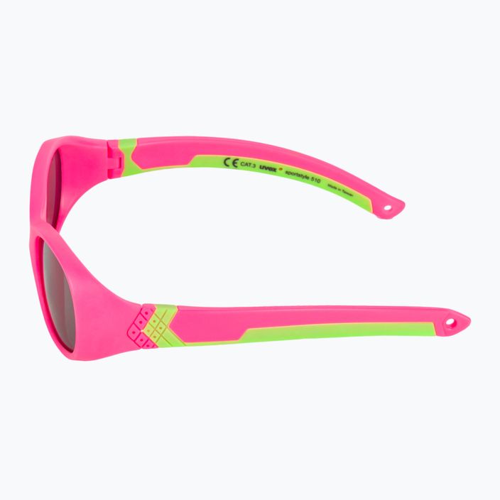 Okulary przeciwsłoneczne dziecięce UVEX Sportstyle 510 pink green mat/smoke 4