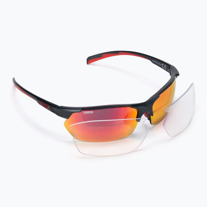 Okulary przeciwsłoneczne UVEX Sportstyle 114 Set grey red mat/mirror red/litemirror orange/clear 6