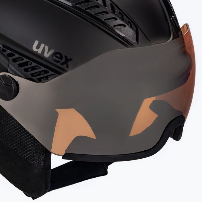 Kask narciarski UVEX Hlmt 600 visor black/matte 6