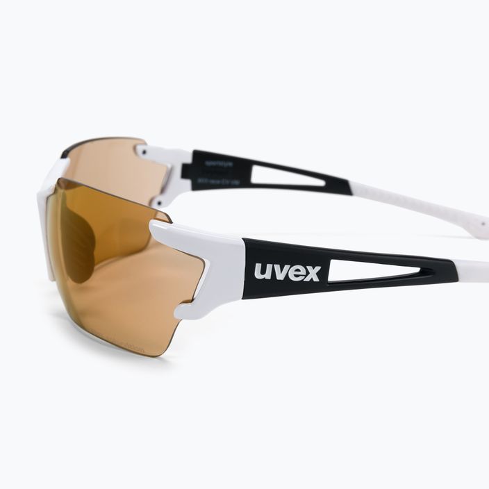 Okulary przeciwsłoneczne UVEX Sportstyle 803 R CV V white black mat/colorvision litemirror red 4
