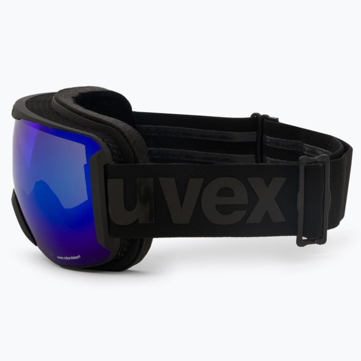 Gogle narciarskie UVEX Downhill 2100 CV black mat/mirror blue colorvision green 4