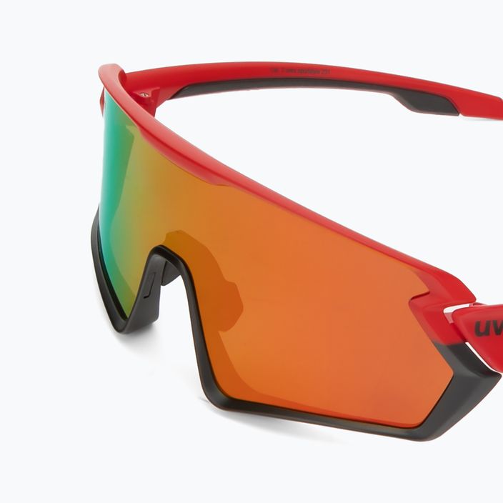 Okulary przeciwsłoneczne UVEX Sportstyle 231 red black mat/mirror red 5